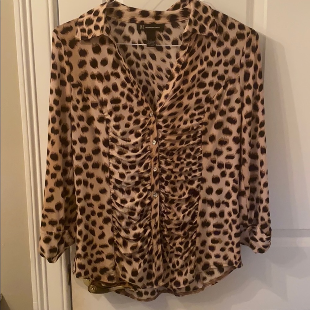 Cheetah print blouse